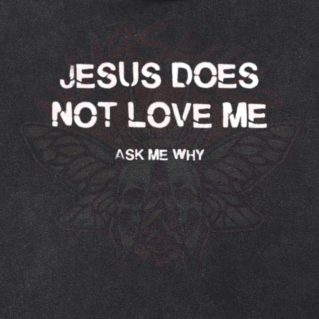 Jesus Doesn't Love Me - Snow Washed Crop Top - ask me - religious - Jesus - NumbskullzKC