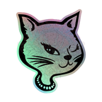 Y2K Cat - Holographic Sticker - 90s - accessories - animal - NumbskullzKC