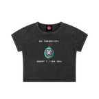 My Tamagotchi - Snow Washed Crop Top-cropped-shirt-NumbskullzKC
