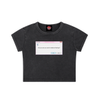 Emotional Tech Support  - Snow Washed Crop Top - tech - vaporwave - vintage - NumbskullzKC