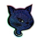 Y2K Cat - Holographic Sticker - 90s - accessories - animal - NumbskullzKC
