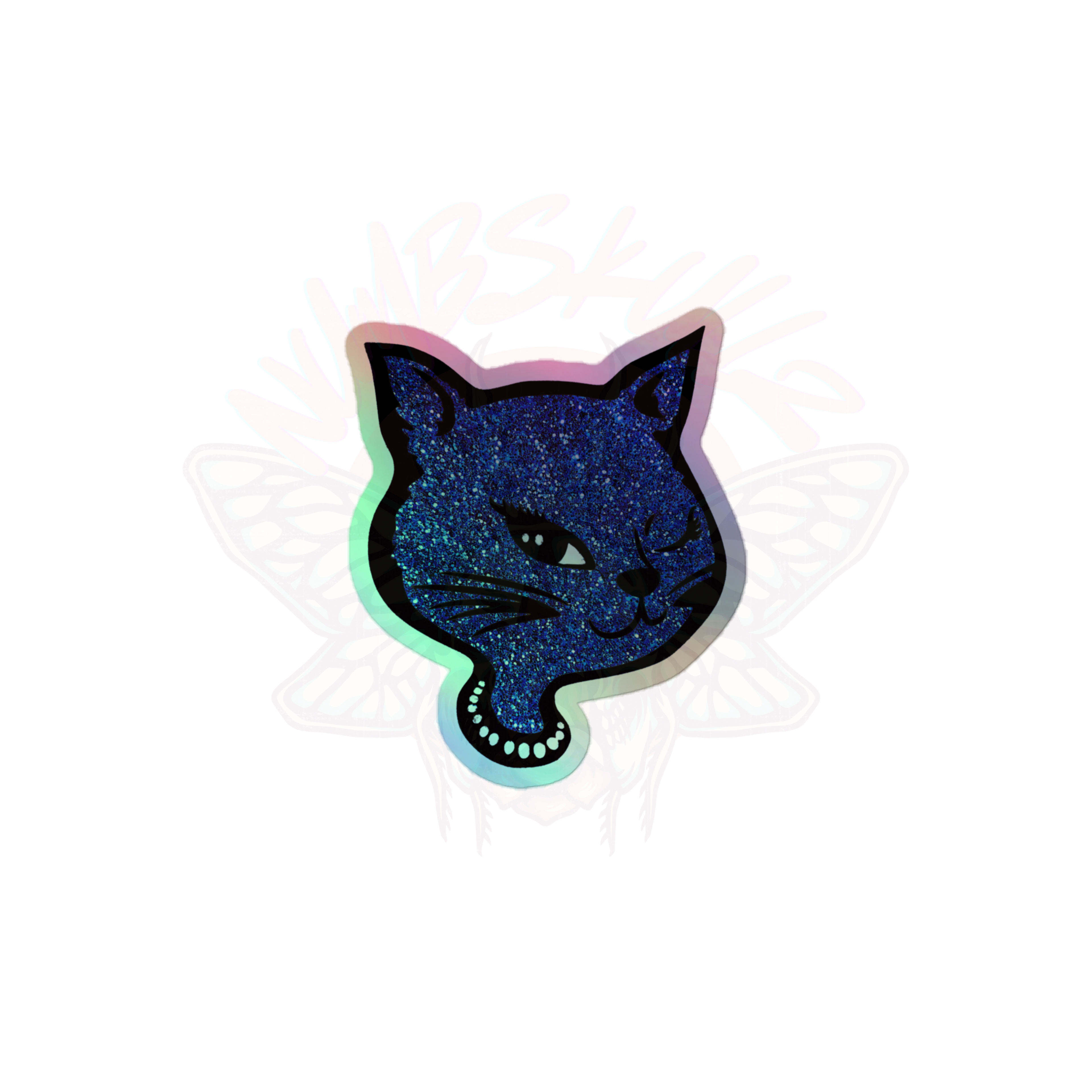 Y2K Cat - Holographic Sticker - 90s - accessories - animal - NumbskullzKC