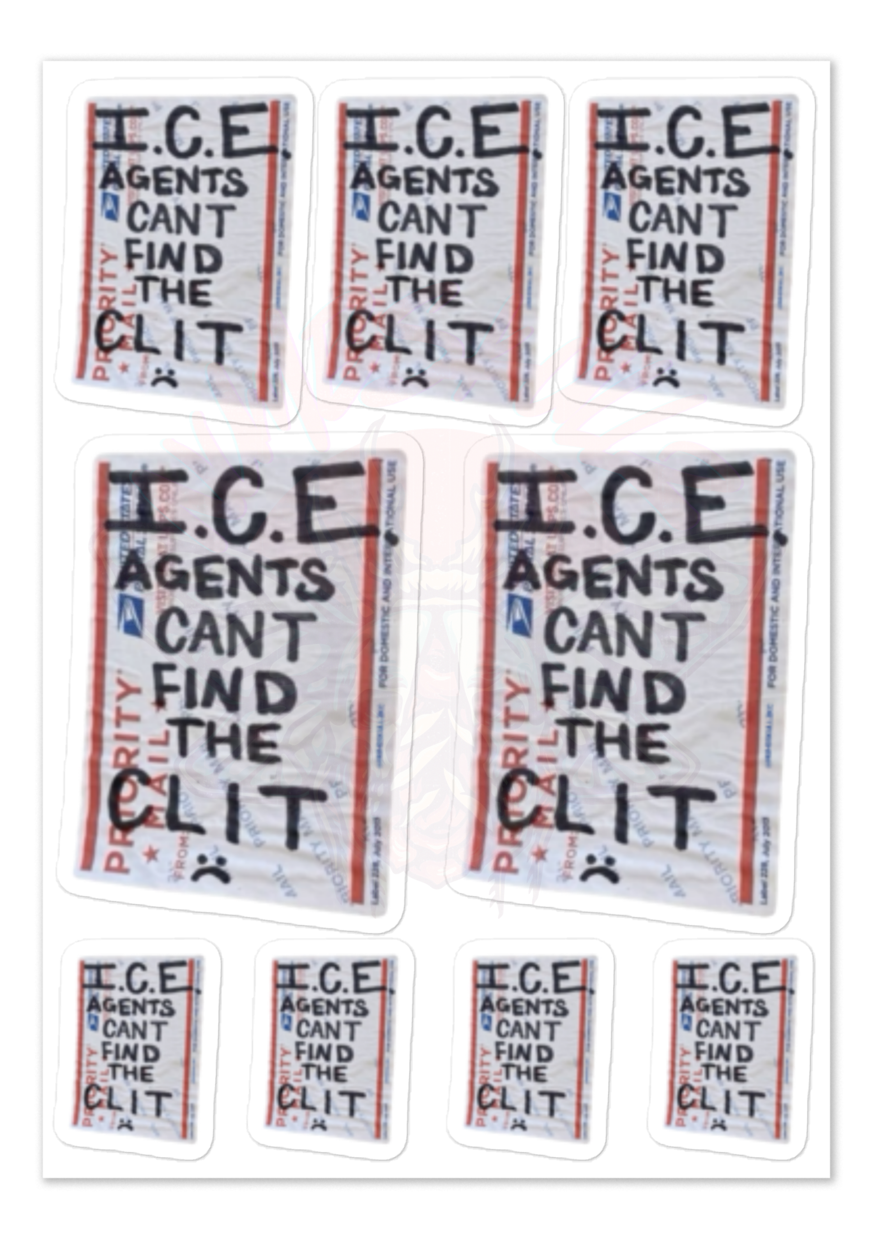 ICE is Frigid, Ew - Vinyl Sticker Sheet