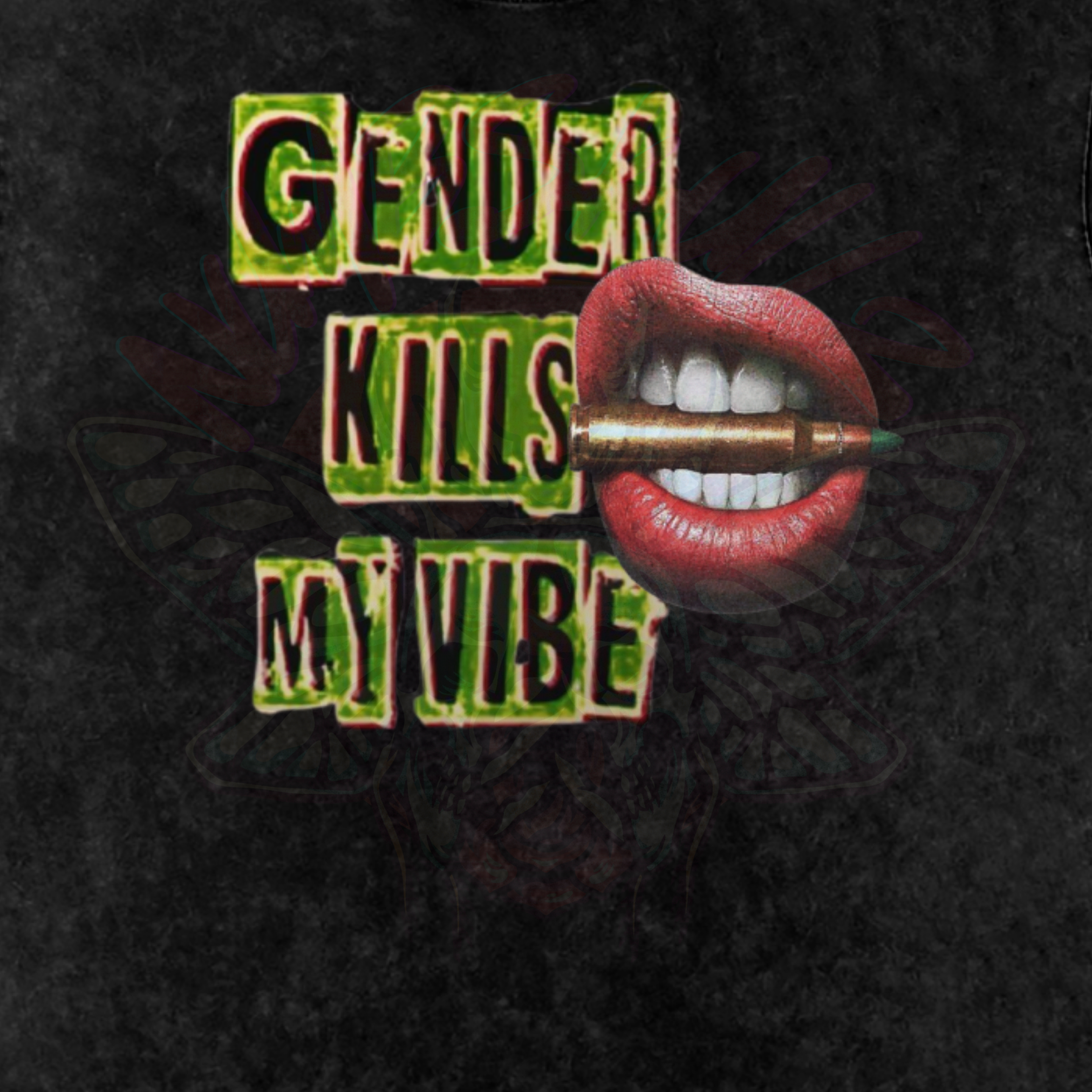 Gender Kills My Vibe - Oversized T-Shirt-lgbtq-men's shirts-NumbskullzKC