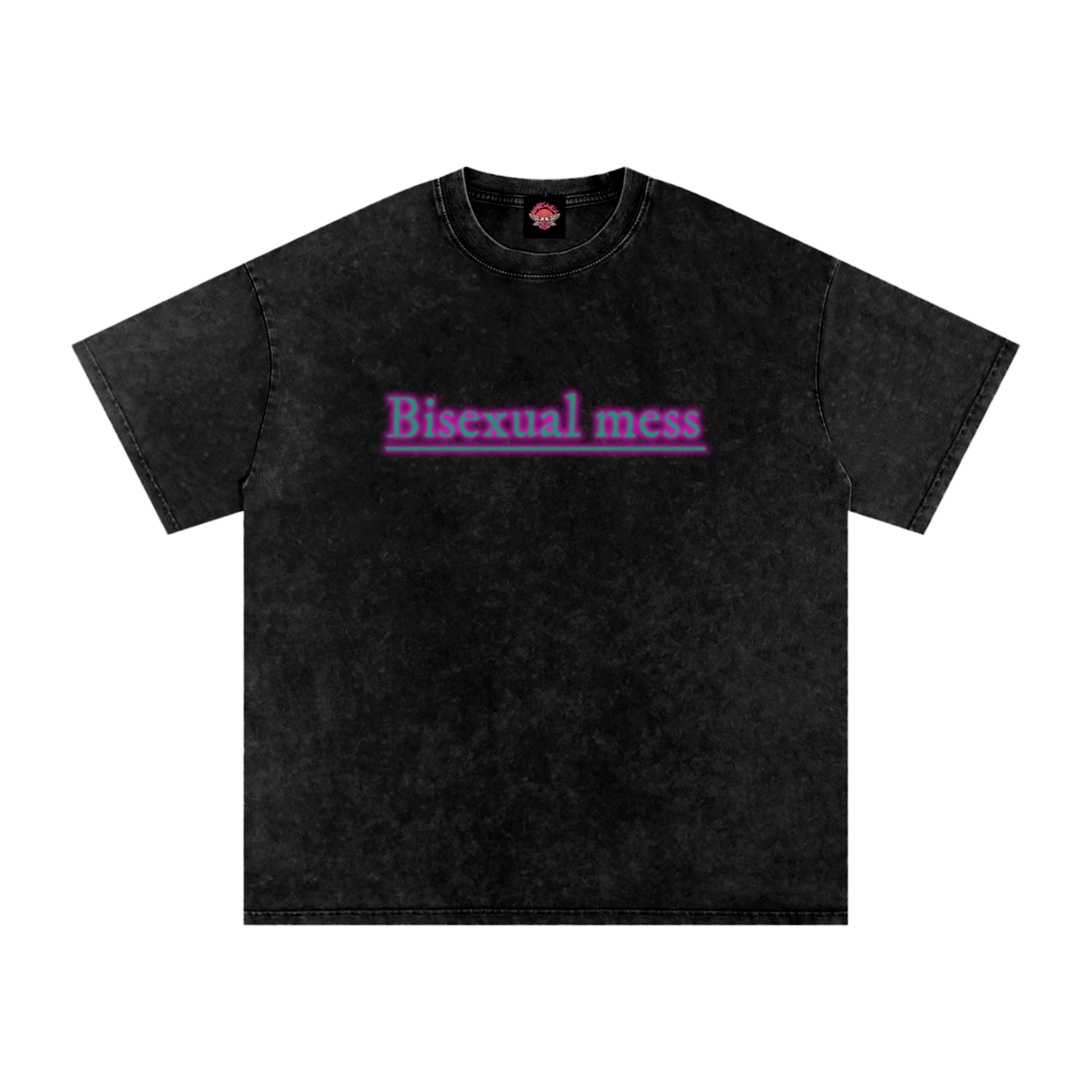 Bisexual Mess - Oversized T-Shirt-bisexual-lgbtq-NumbskullzKC
