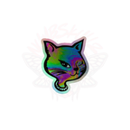 Y2K Cat - Holographic Sticker - 90s - accessories - animal - NumbskullzKC