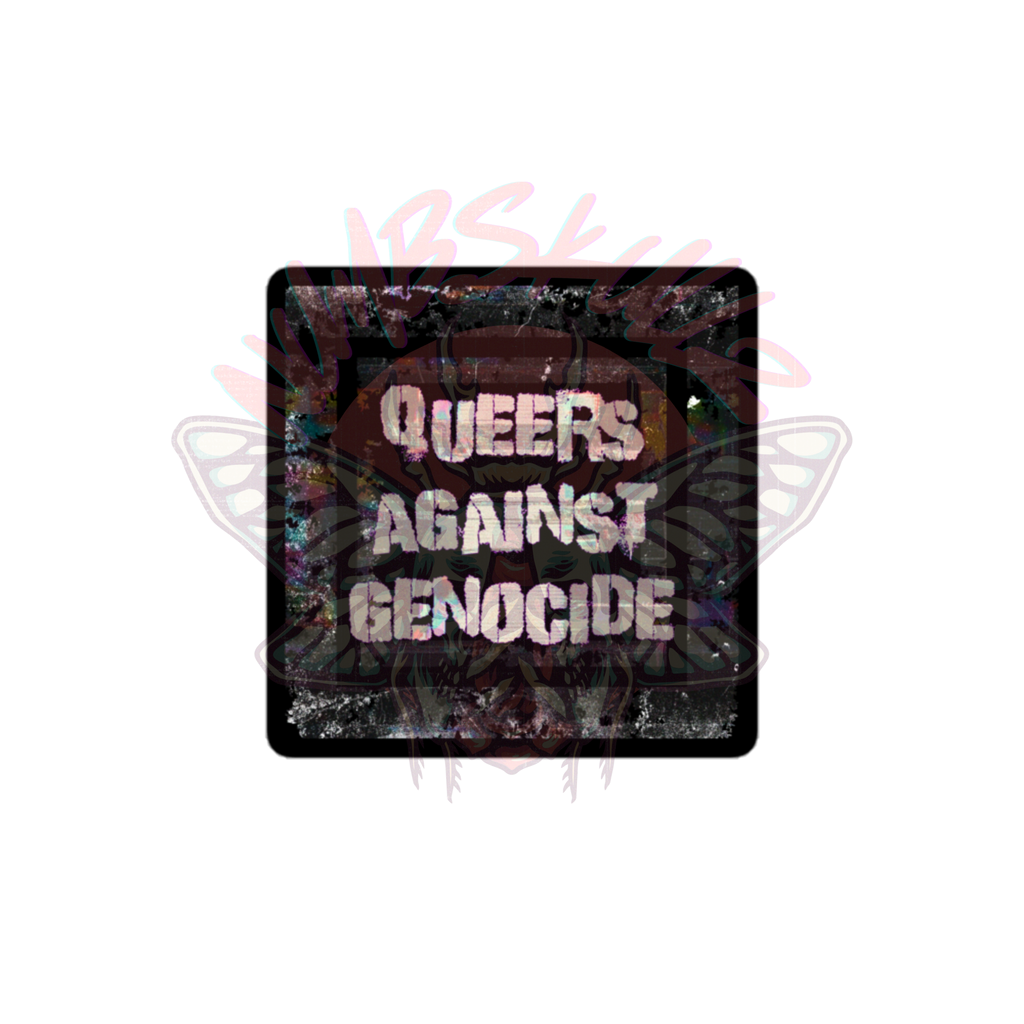 Queers Against Genocide - Vinyl Sticker