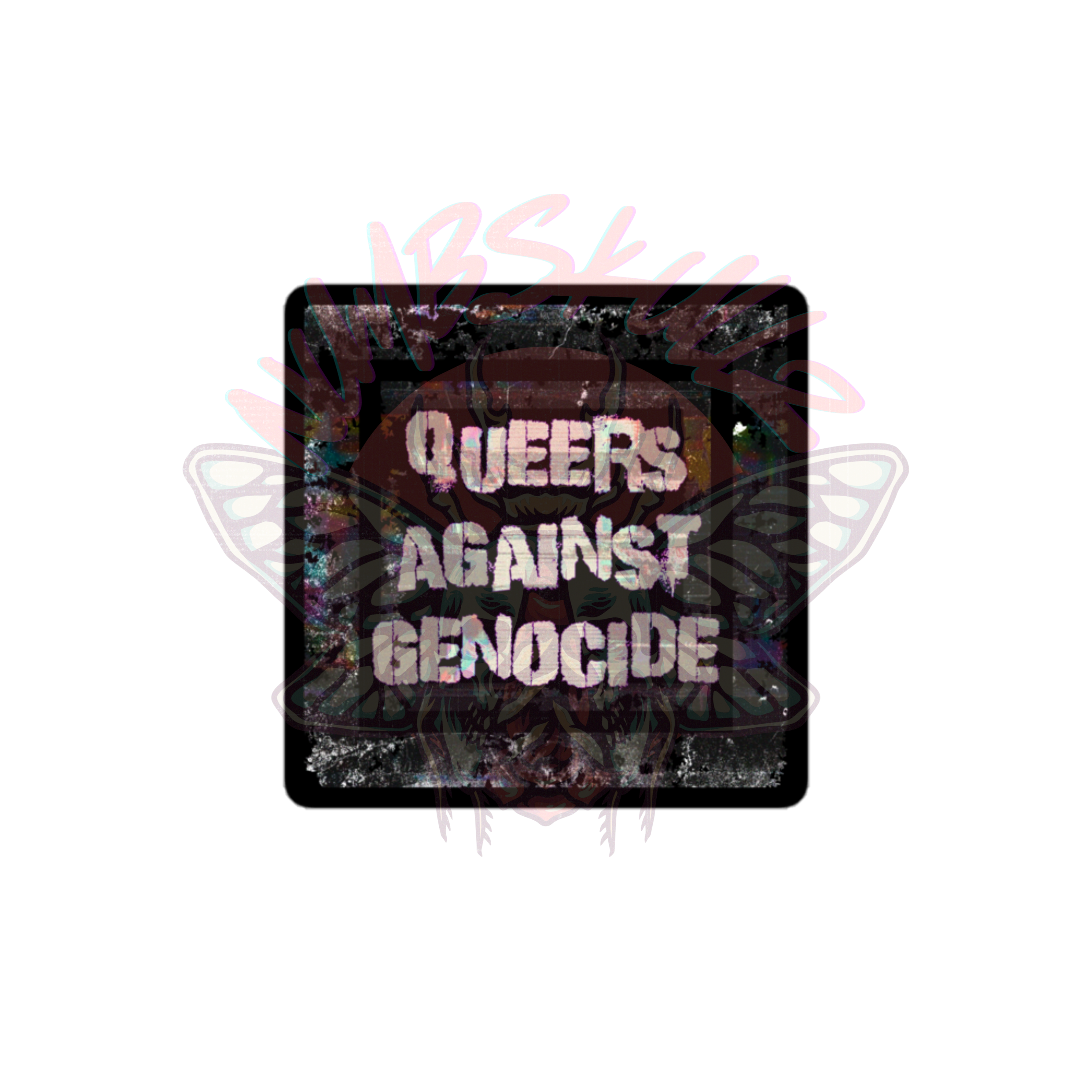 Queers Against Genocide - Vinyl Sticker