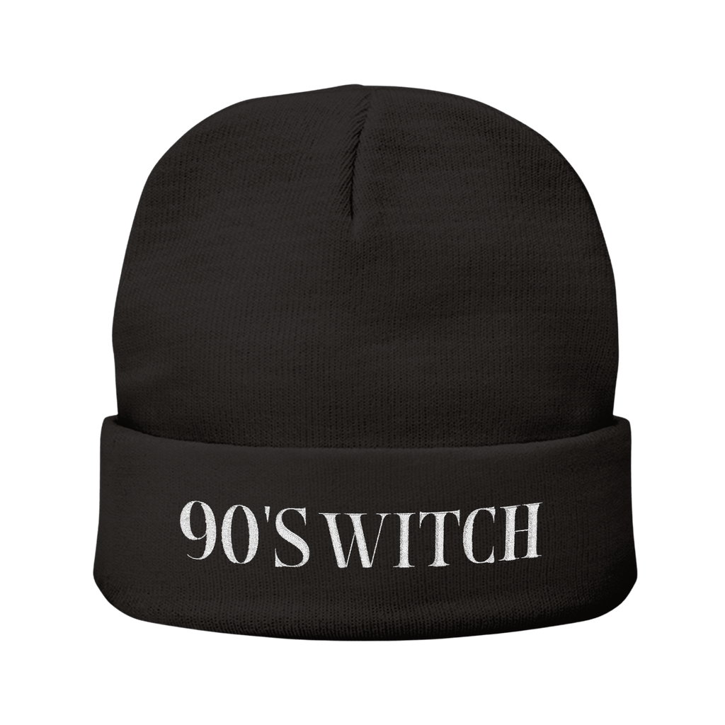 90s Witch - Knit Beanie-Accessories-Beanies-Embroidery-NumbskullzKC