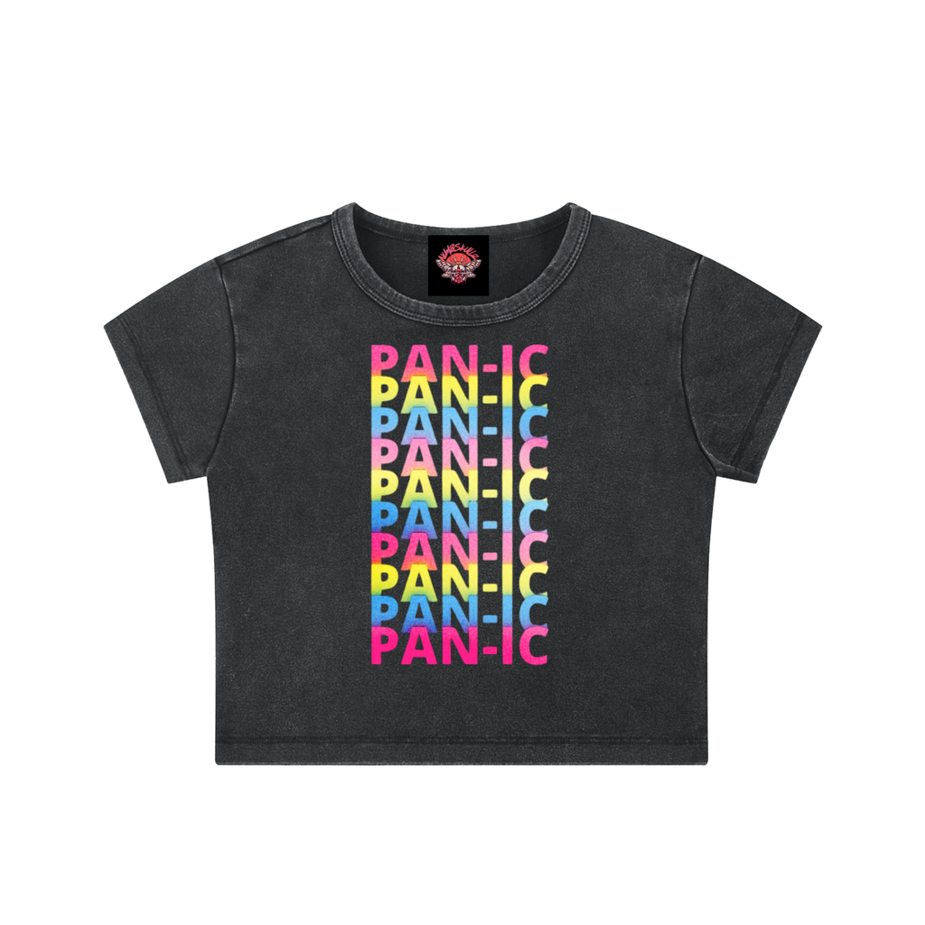 Pan-ic - Snow Washed Crop Top