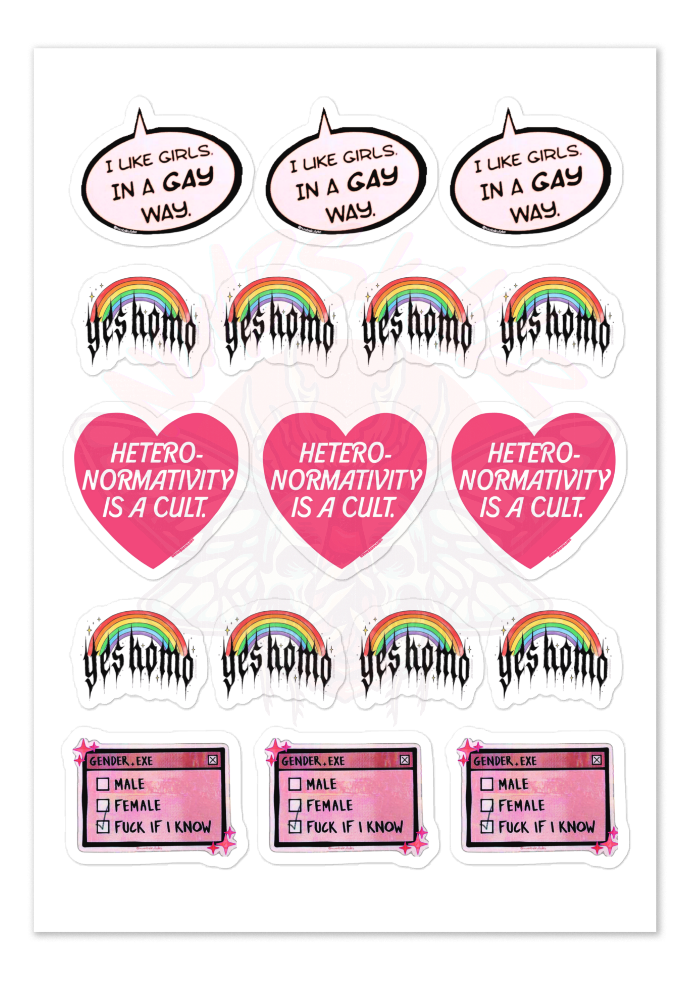 Queer Love - Vinyl Sticker Sheet