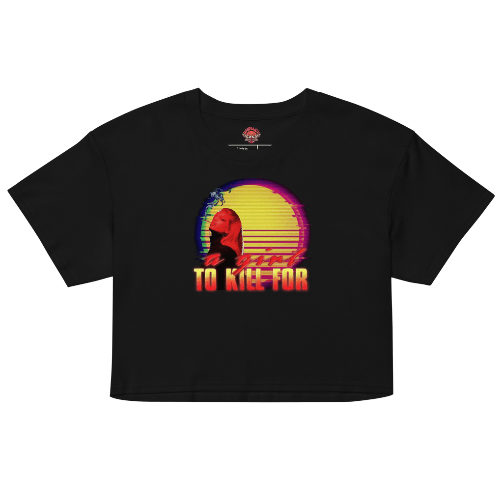 A Girl to Kill For - Relaxed Fit Crop Top-80s-cropped tee-Numbskullz-NumbskullzKC