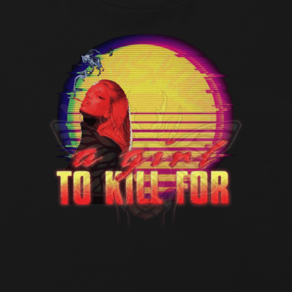 A Girl to Kill For - Relaxed Fit Crop Top-80s-cropped tee-Numbskullz-NumbskullzKC