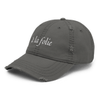 à la folie - Distressed Adjustable Ball Cap - ballcap - baseball style hats - hats - Numbskullz