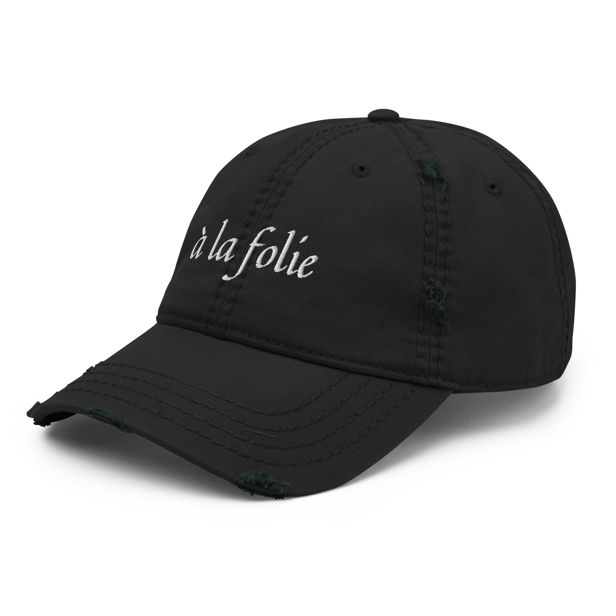 à la folie - Distressed Adjustable Ball Cap - ballcap - baseball style hats - hats - Numbskullz
