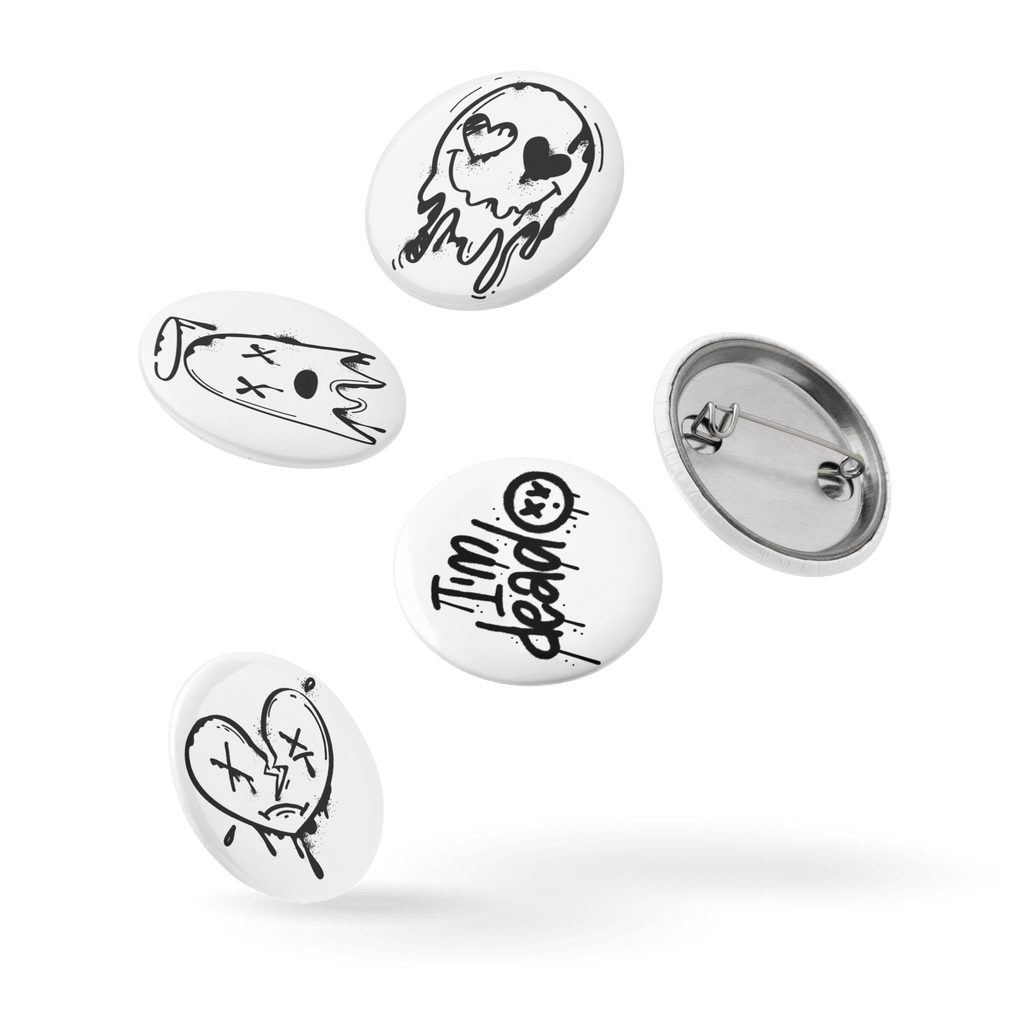 Afterlife - Set of 5 Pin Buttons - accessories - buttons - decorative pins - Numbskullz