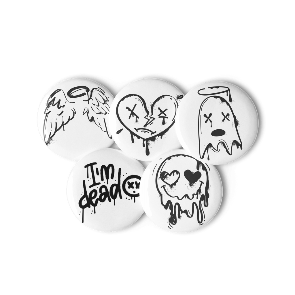 Afterlife - Set of 5 Pin Buttons - accessories - buttons - decorative pins - Numbskullz