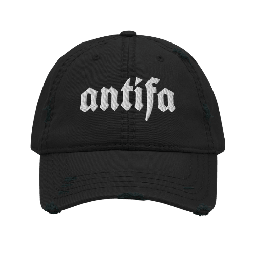 ANTIFA - Distressed Ball Cap-activism-distressed ball cap-men's ball caps-NumbskullzKC