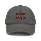 As Above - Distressed Adjustable Ball Cap - ballcap - baseball style hats - hats - Numbskullz