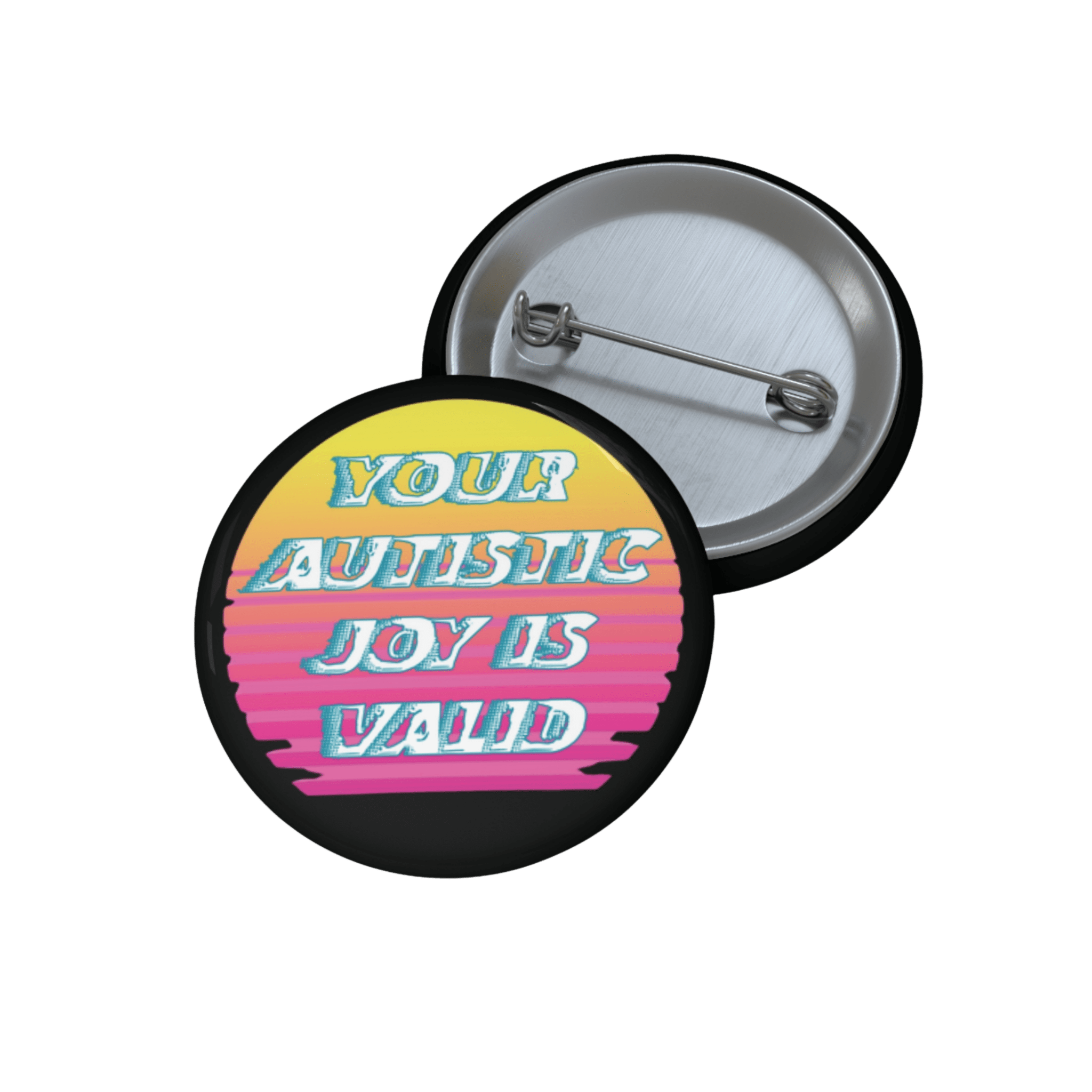 Autistic Joy - Pin Button-80s-accessories-autism-NumbskullzKC