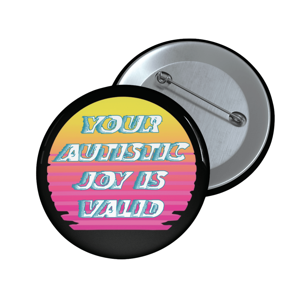 Autistic Joy - Pin Button-80s-accessories-autism-NumbskullzKC