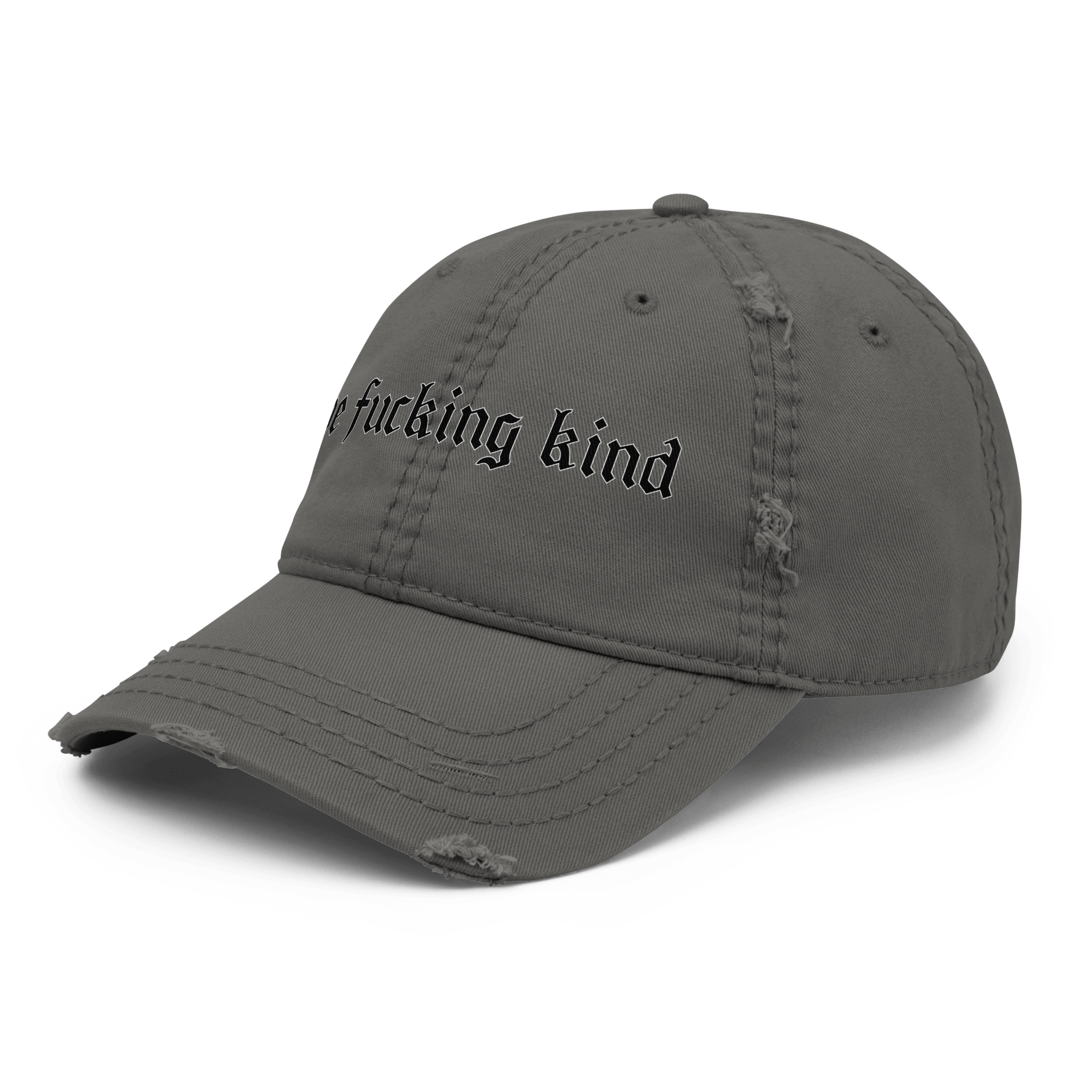 Be Fucking Kind - Distressed Ball Cap - ballcap - baseball style hats - gothic - Numbskullz
