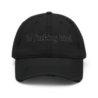 Be Fucking Kind - Distressed Ball Cap - ballcap - baseball style hats - gothic - Numbskullz