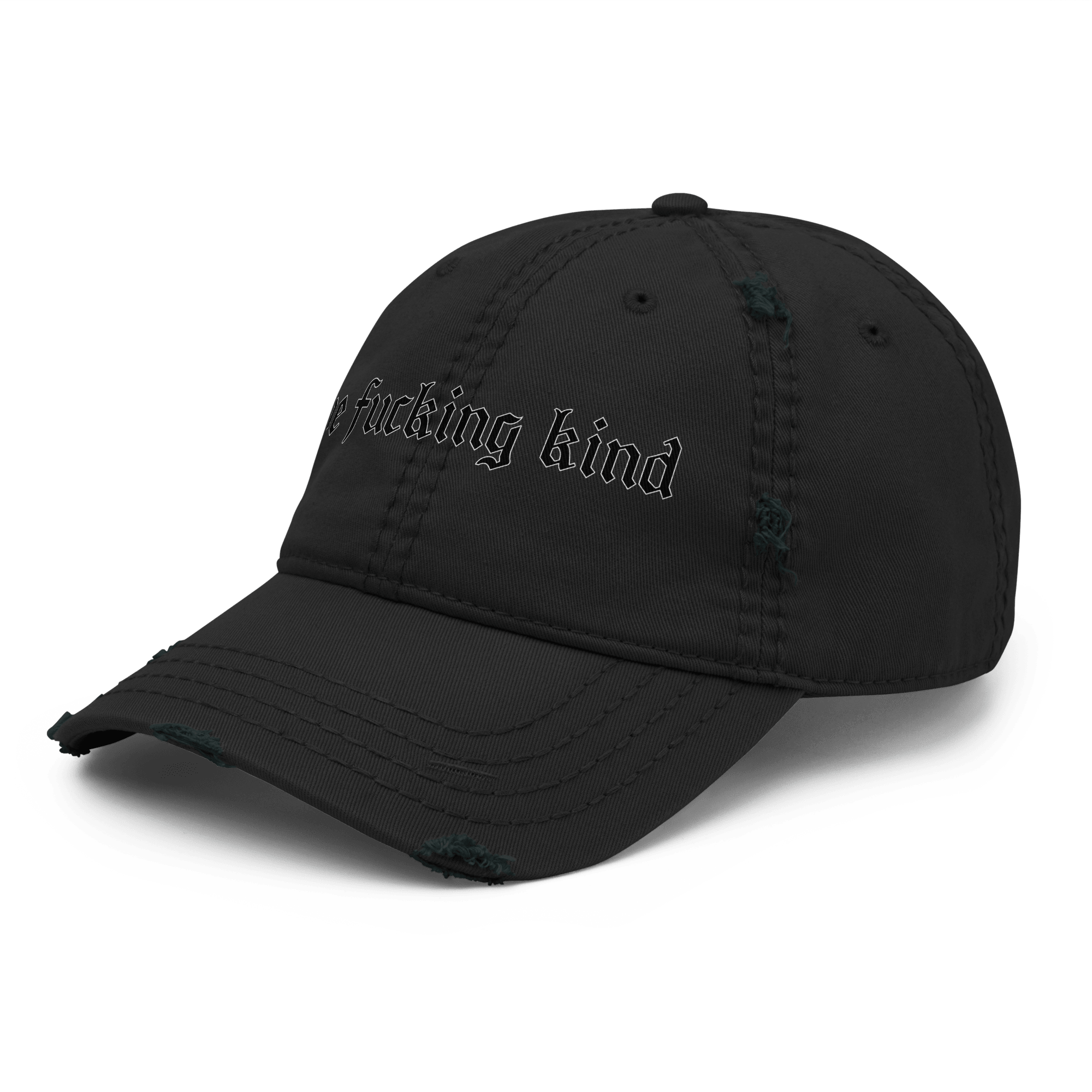 Be Fucking Kind - Distressed Ball Cap - ballcap - baseball style hats - gothic - Numbskullz