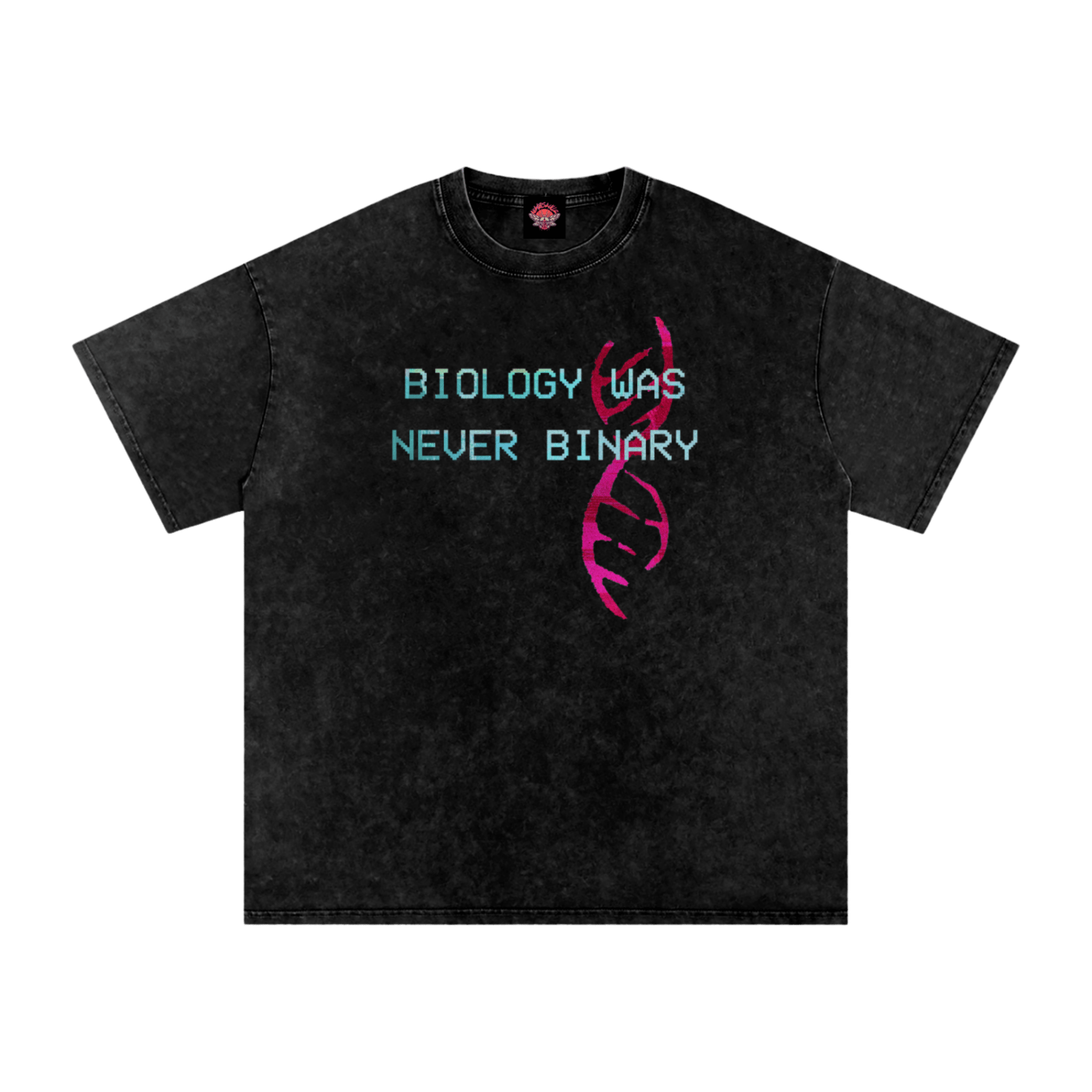 Biology Was Never Binary - Oversized T-Shirt - lgbtq - men's shirts - nonbinary - NumbskullzKC
