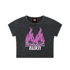 Burn Book - Snow Washed Crop Top-2000s-booklovers-cropped-NumbskullzKC