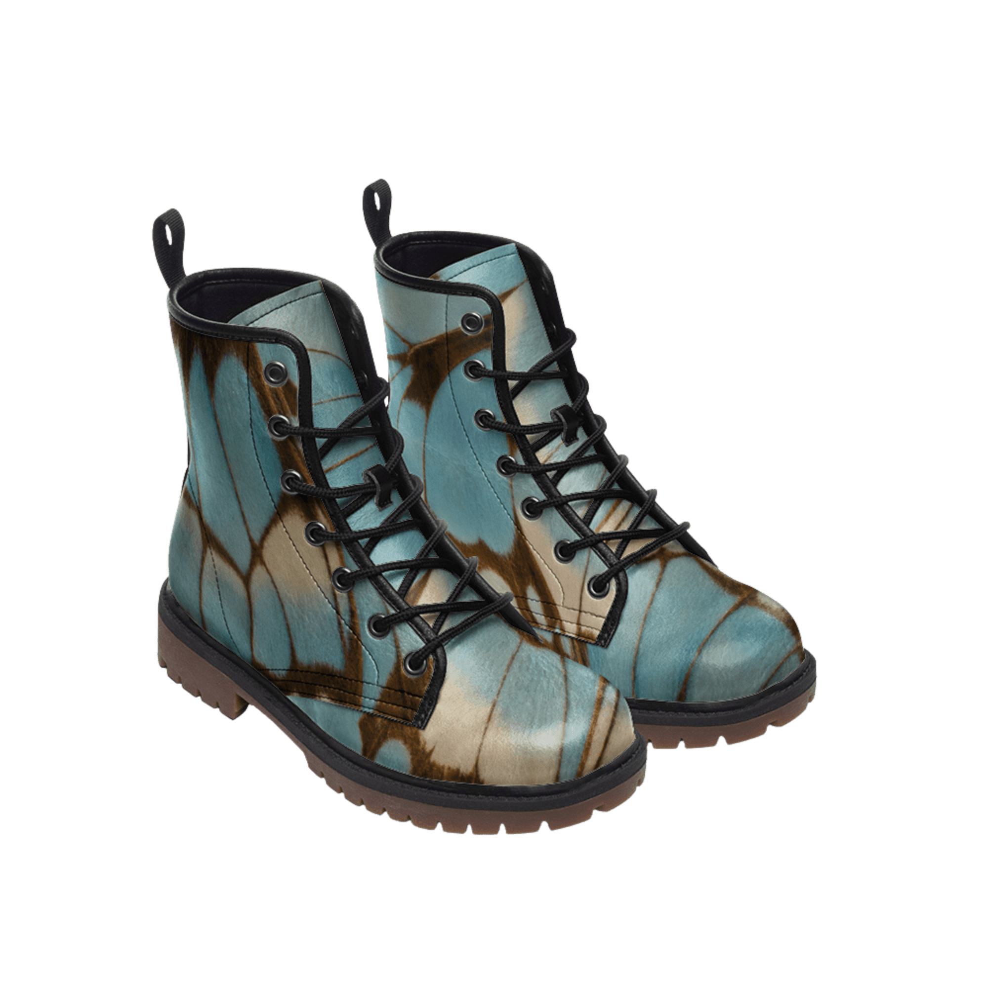 Butterfly in the Sky - Combat Boots-boots-butterfly-combat boots-NumbskullzKC
