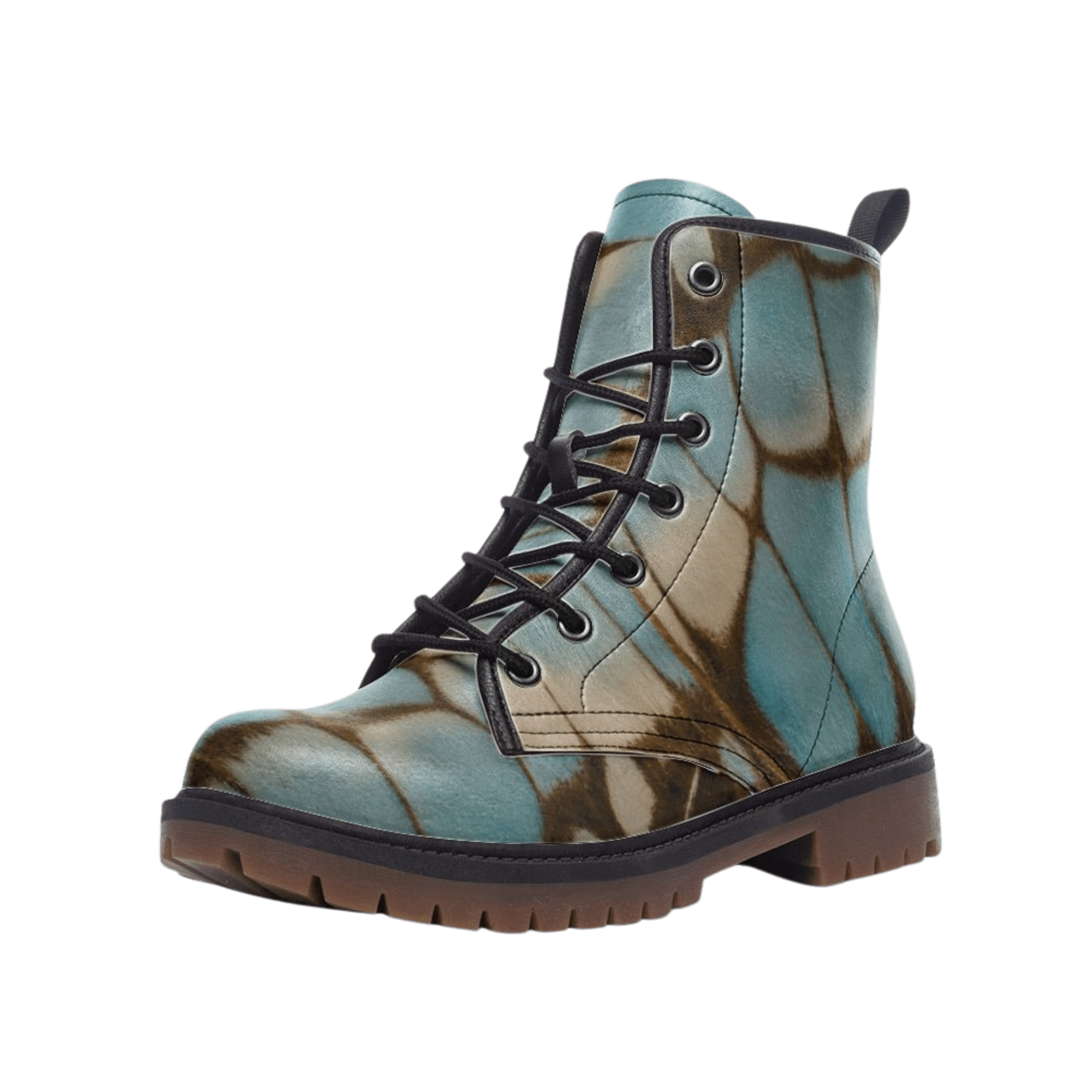 Butterfly in the Sky - Combat Boots-boots-butterfly-combat boots-NumbskullzKC