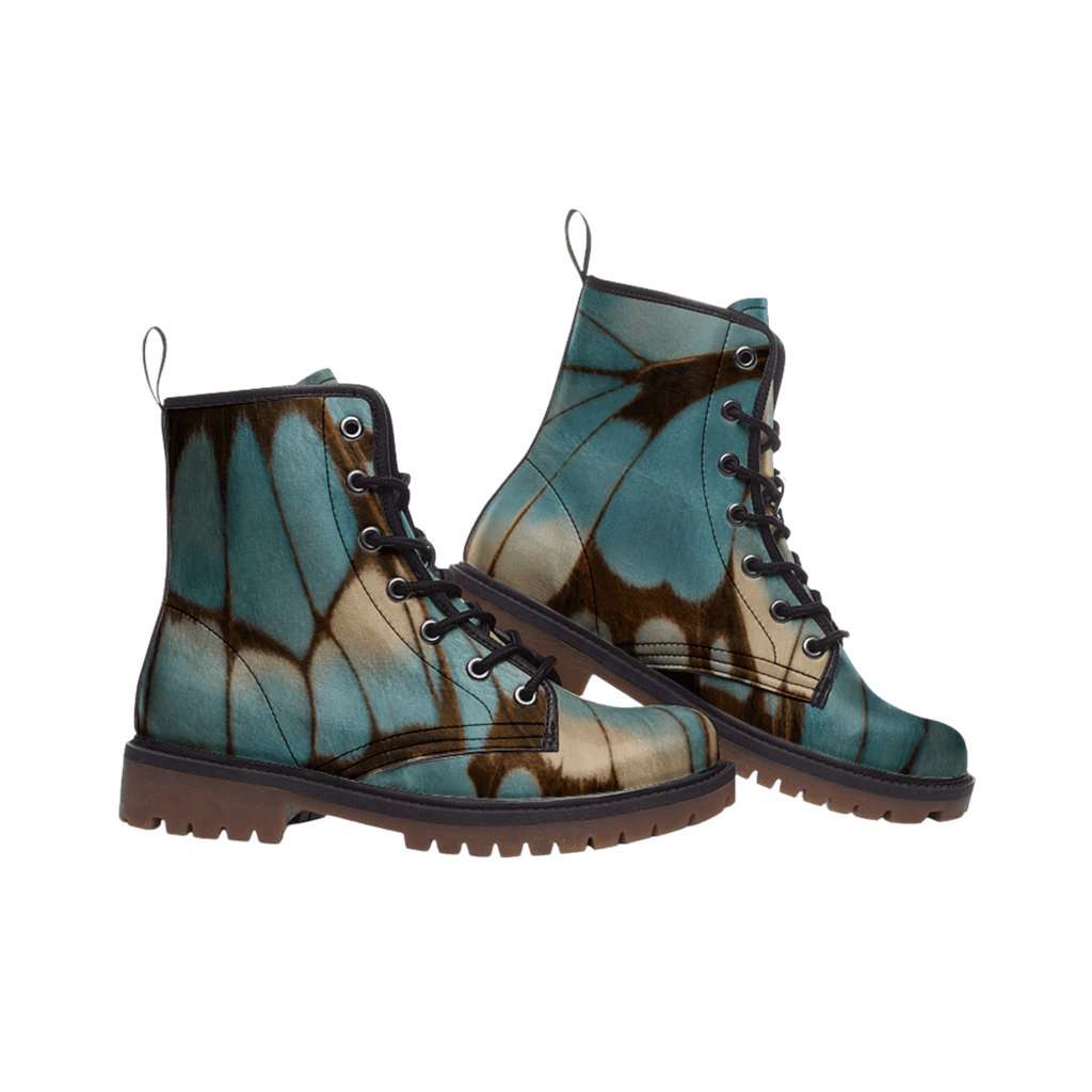 Butterfly in the Sky - Combat Boots-boots-butterfly-combat boots-NumbskullzKC