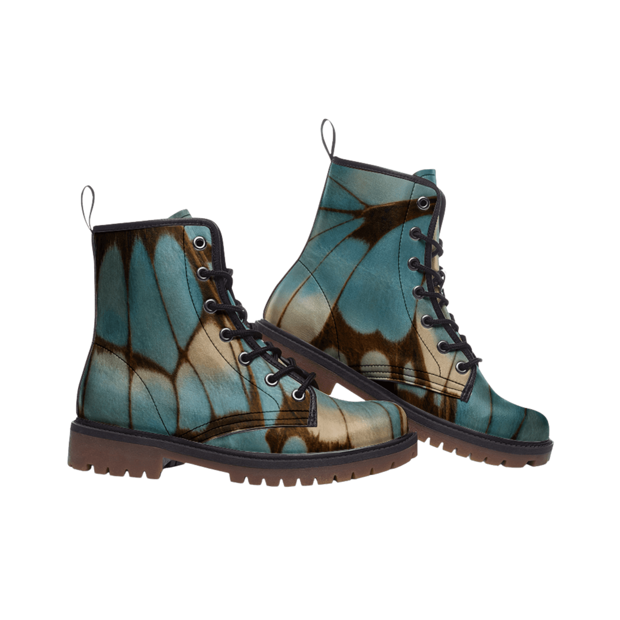 Butterfly in the Sky - Combat Boots-boots-butterfly-combat boots-NumbskullzKC
