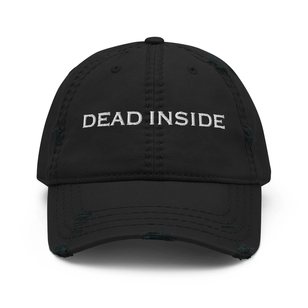 Dead Inside - Distressed Adjustable Ball Cap - ballcap - baseball style hats - hats - Numbskullz