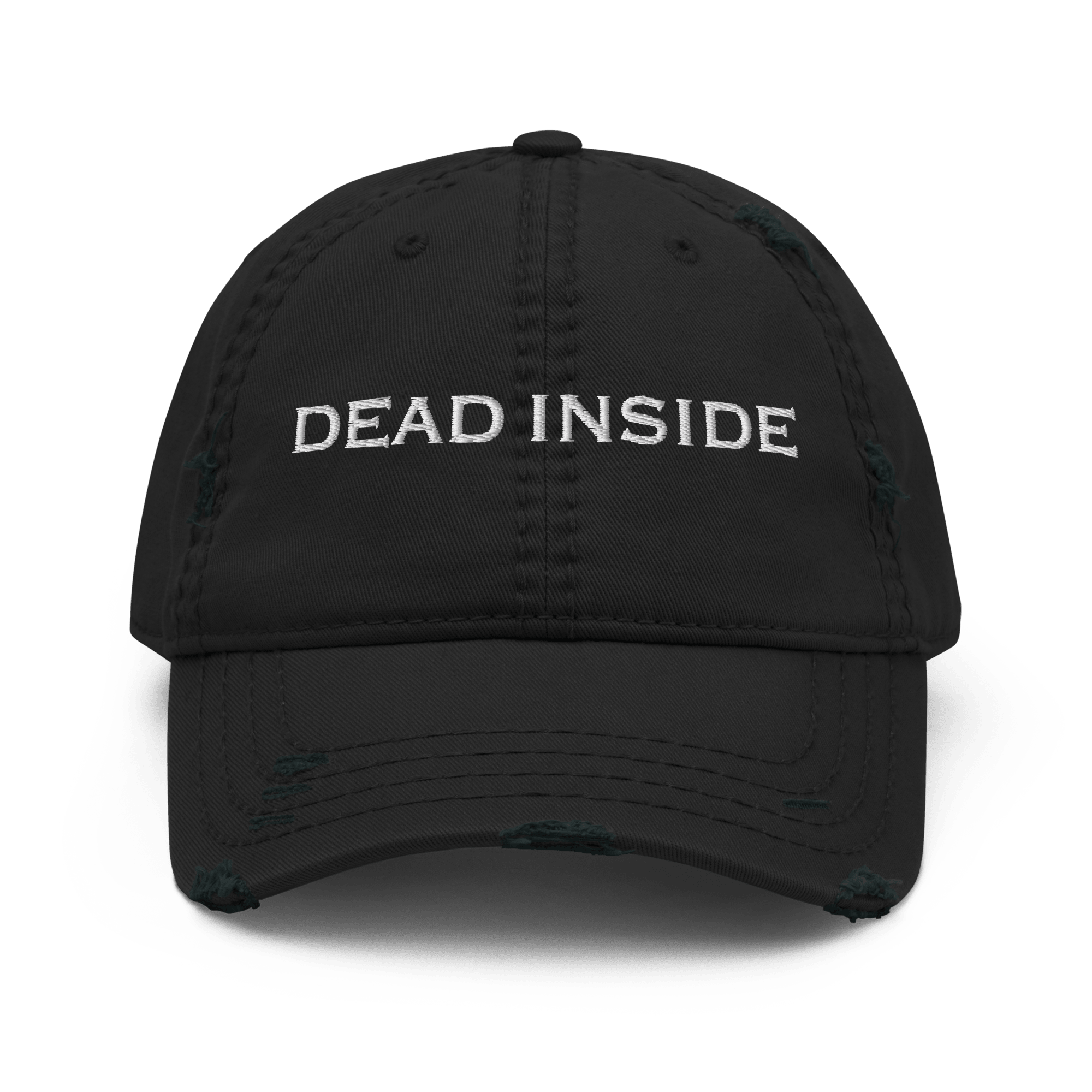 Dead Inside - Distressed Adjustable Ball Cap - ballcap - baseball style hats - hats - Numbskullz