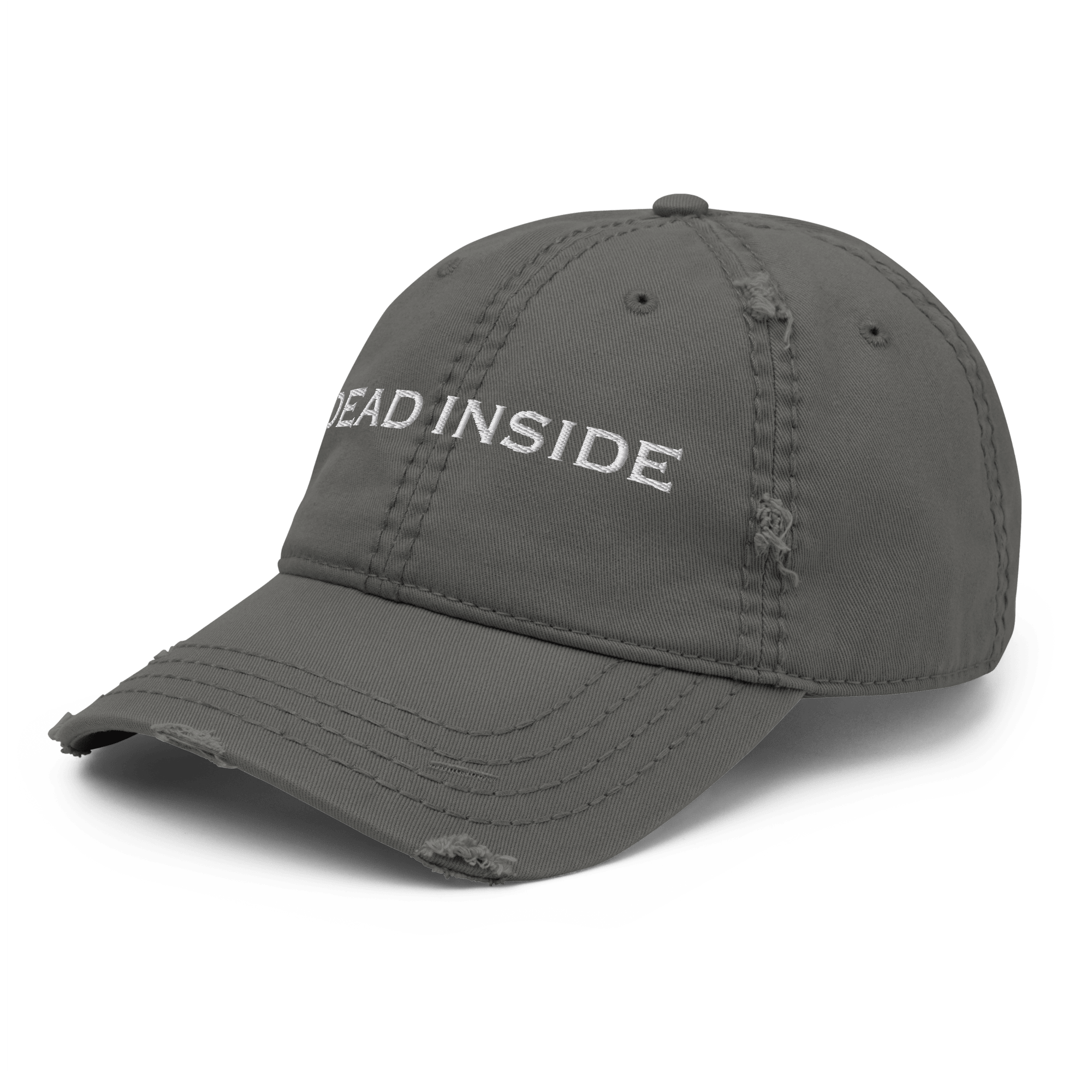 Dead Inside - Distressed Adjustable Ball Cap - ballcap - baseball style hats - hats - Numbskullz