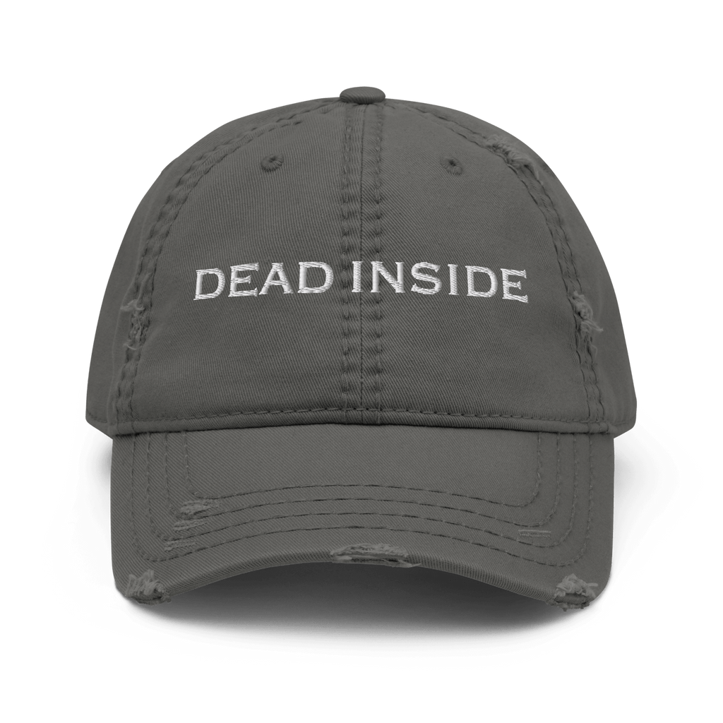 Dead Inside - Distressed Adjustable Ball Cap - ballcap - baseball style hats - hats - Numbskullz