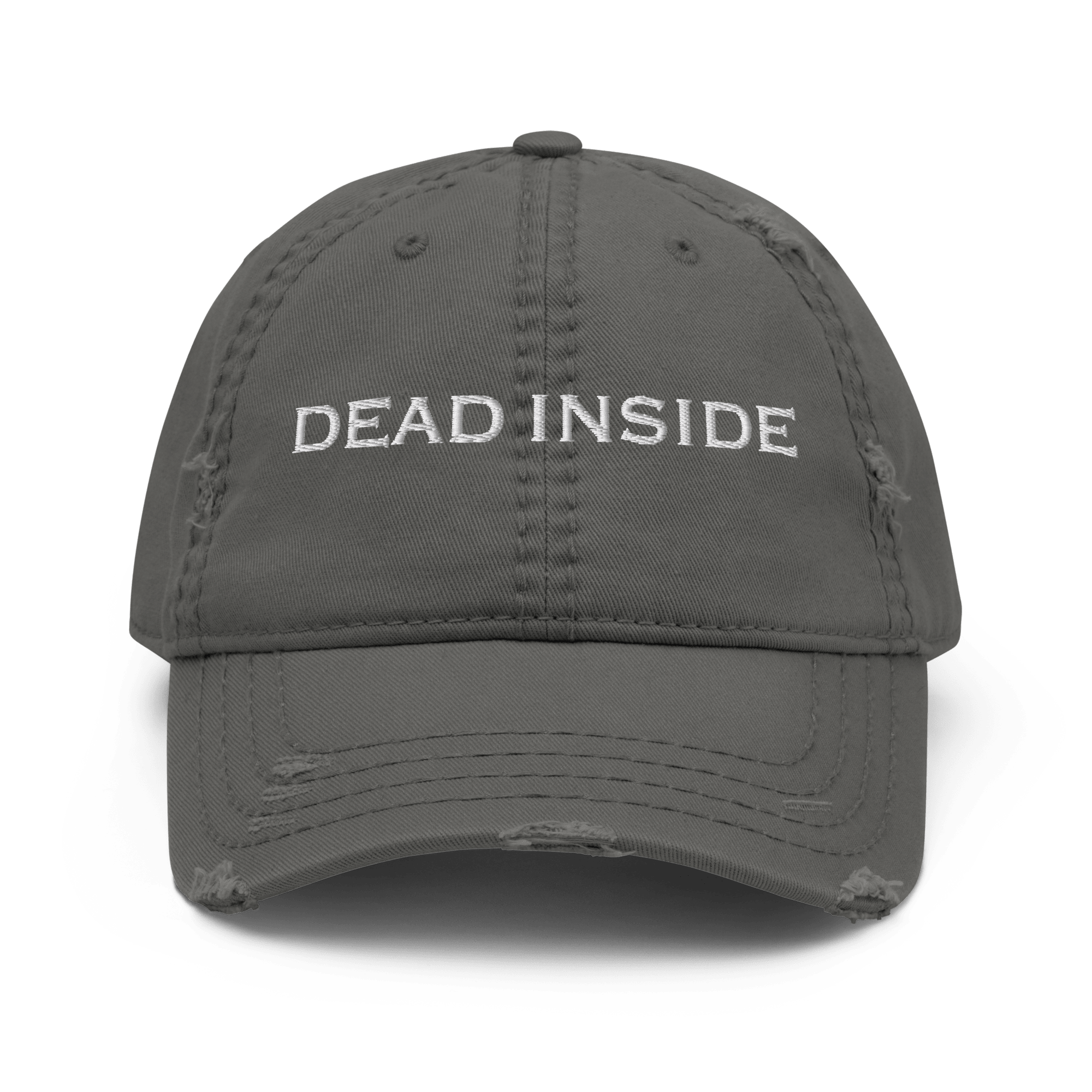 Dead Inside - Distressed Adjustable Ball Cap - ballcap - baseball style hats - hats - Numbskullz