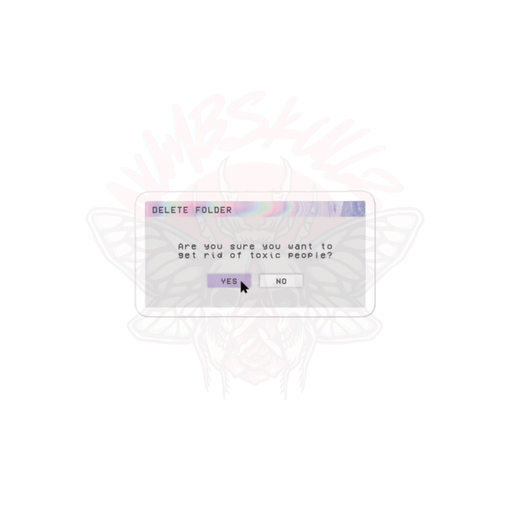 Delete Toxicity - Vinyl Sticker - glitchcore - kisscutstickers - Numbskullz - Numbskullz