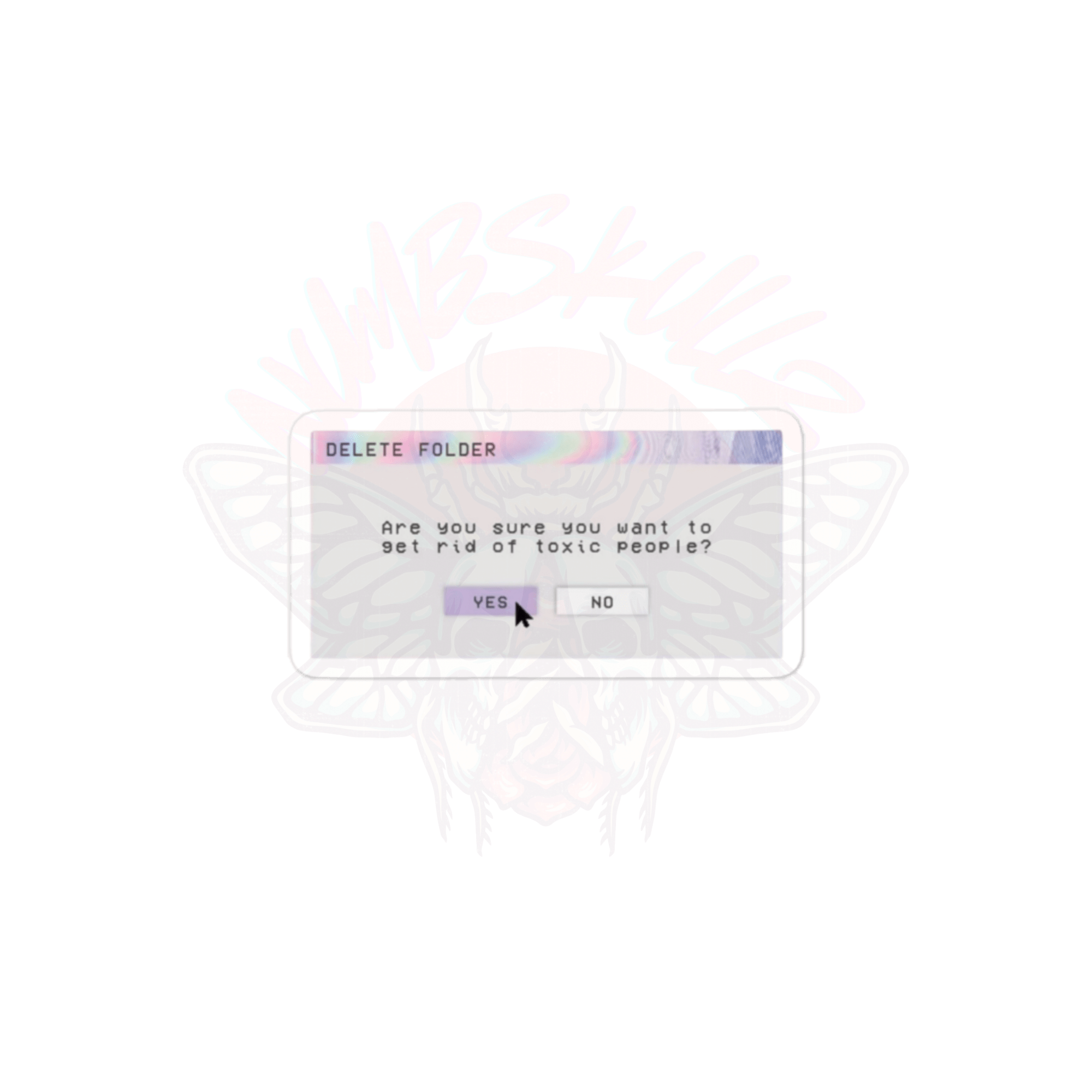 Delete Toxicity - Vinyl Sticker - glitchcore - kisscutstickers - Numbskullz - Numbskullz