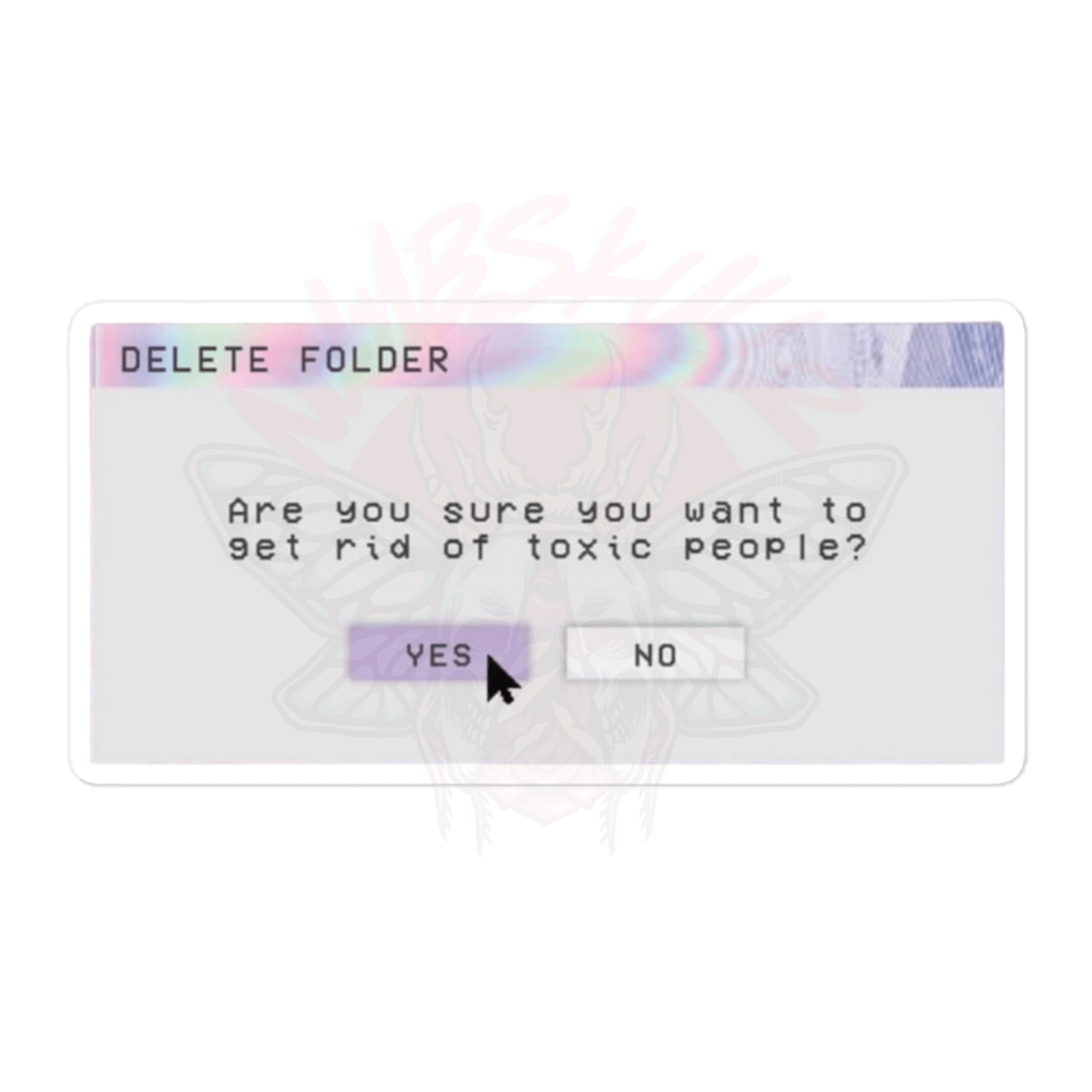 Delete Toxicity - Vinyl Sticker - glitchcore - kisscutstickers - Numbskullz - Numbskullz
