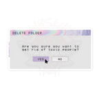 Delete Toxicity - Vinyl Sticker-glitchcore-kisscutstickers-Numbskullz-NumbskullzKC