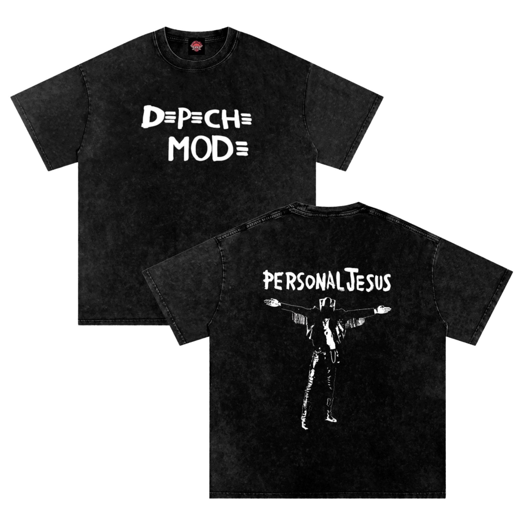 Depeche Mode (Personal Jesus) - Oversized T-Shirt-80s-gothic-men's shirts-NumbskullzKC