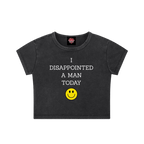 Disappoint a Man - Snow Washed Crop Top-cropped-Numbskullz-shirt-NumbskullzKC