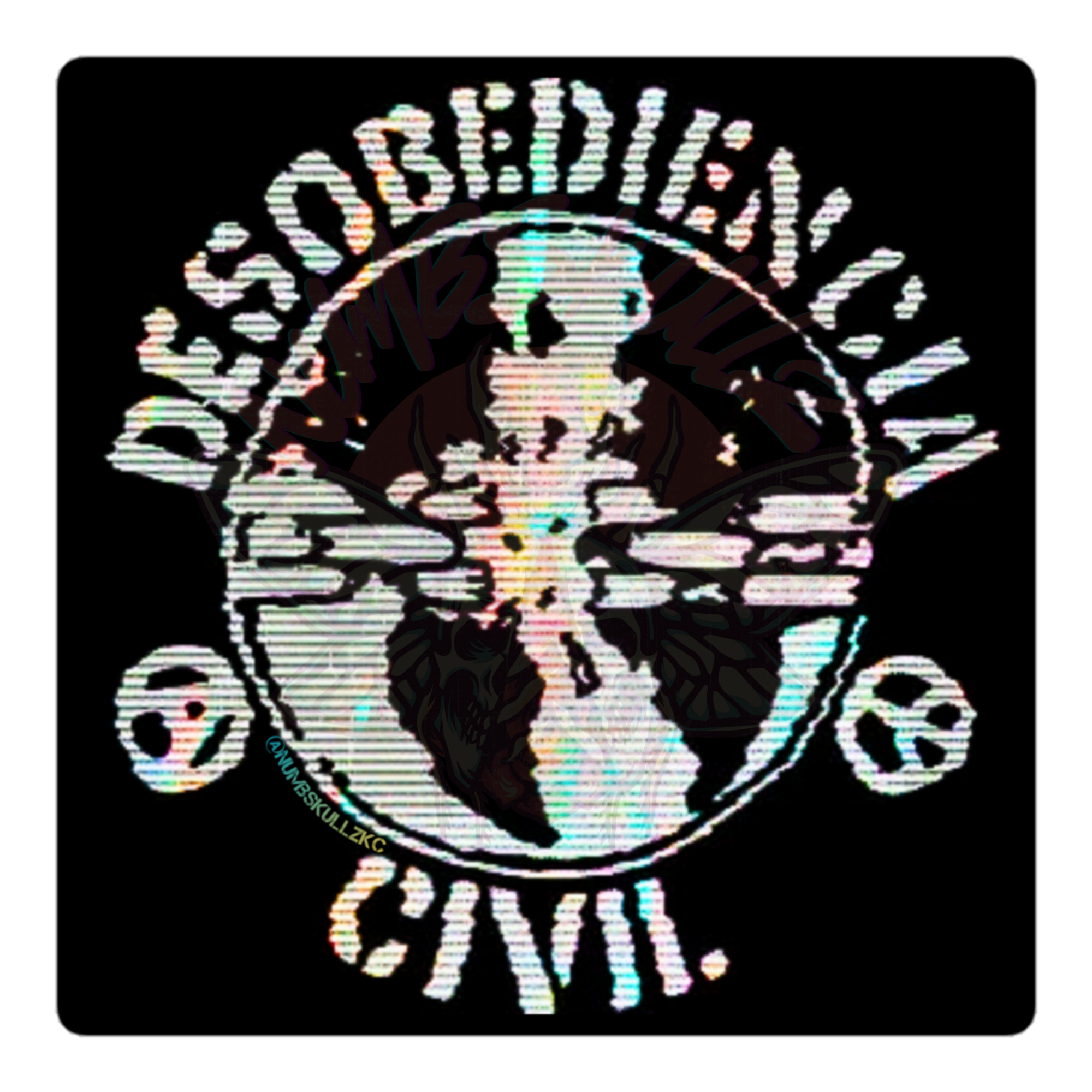 Disobediencia Civil - Vinyl Sticker-activism-human rights-Numbskullz-NumbskullzKC