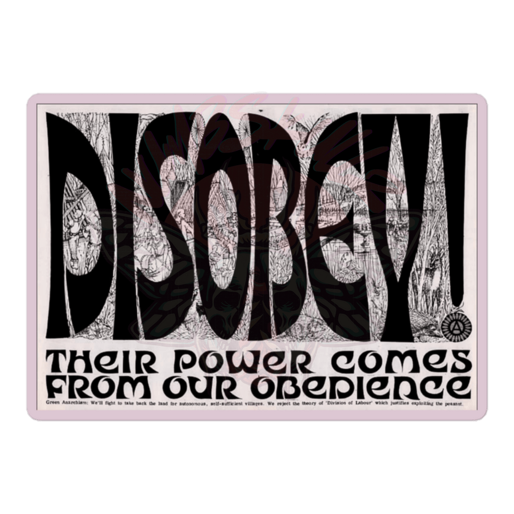 DISOBEY! - Vinyl Sticker-activism-anti fascist-Numbskullz-NumbskullzKC