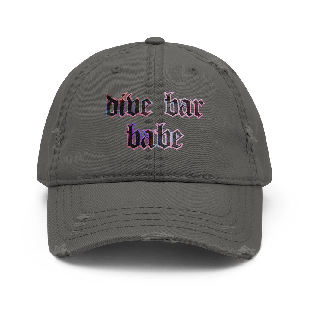 Dive Bar Babe - Distressed Ball Cap - ballcap - baseball style hats - funny ballcaps - Numbskullz