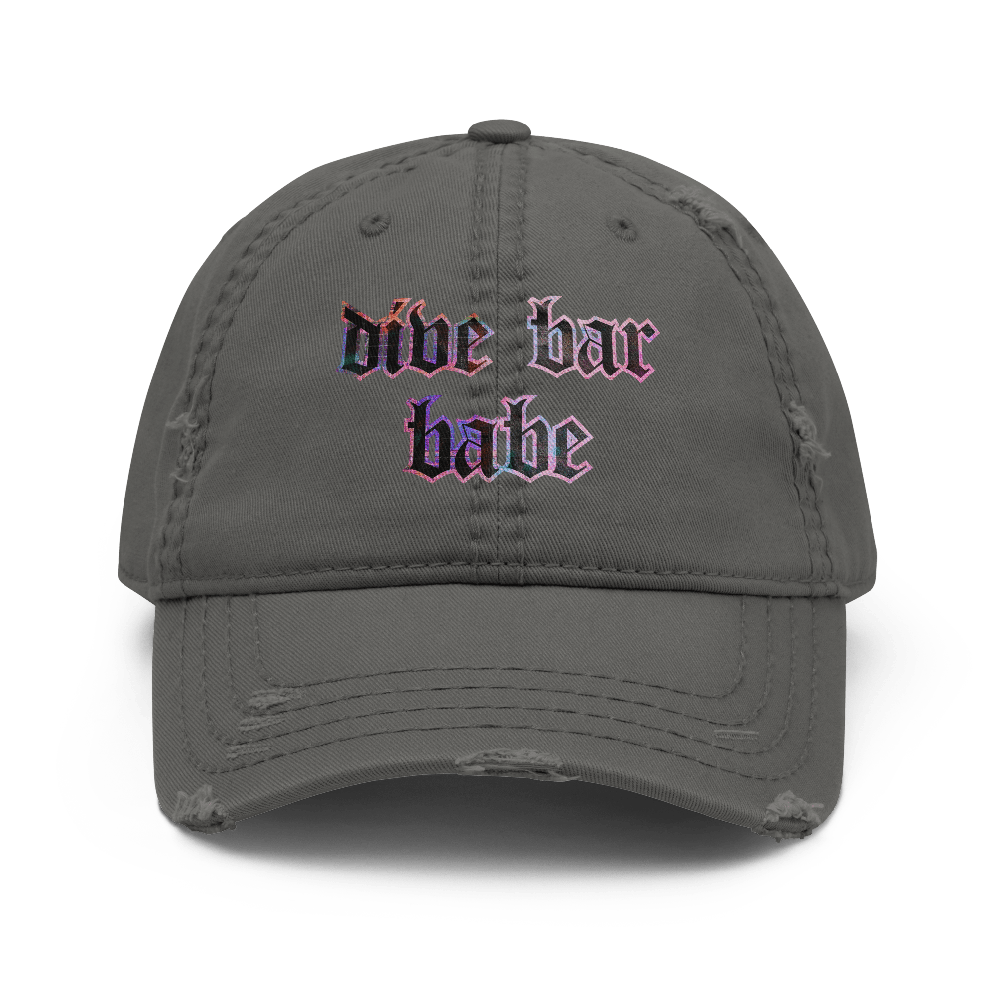 Dive Bar Babe - Distressed Ball Cap - ballcap - baseball style hats - funny ballcaps - Numbskullz