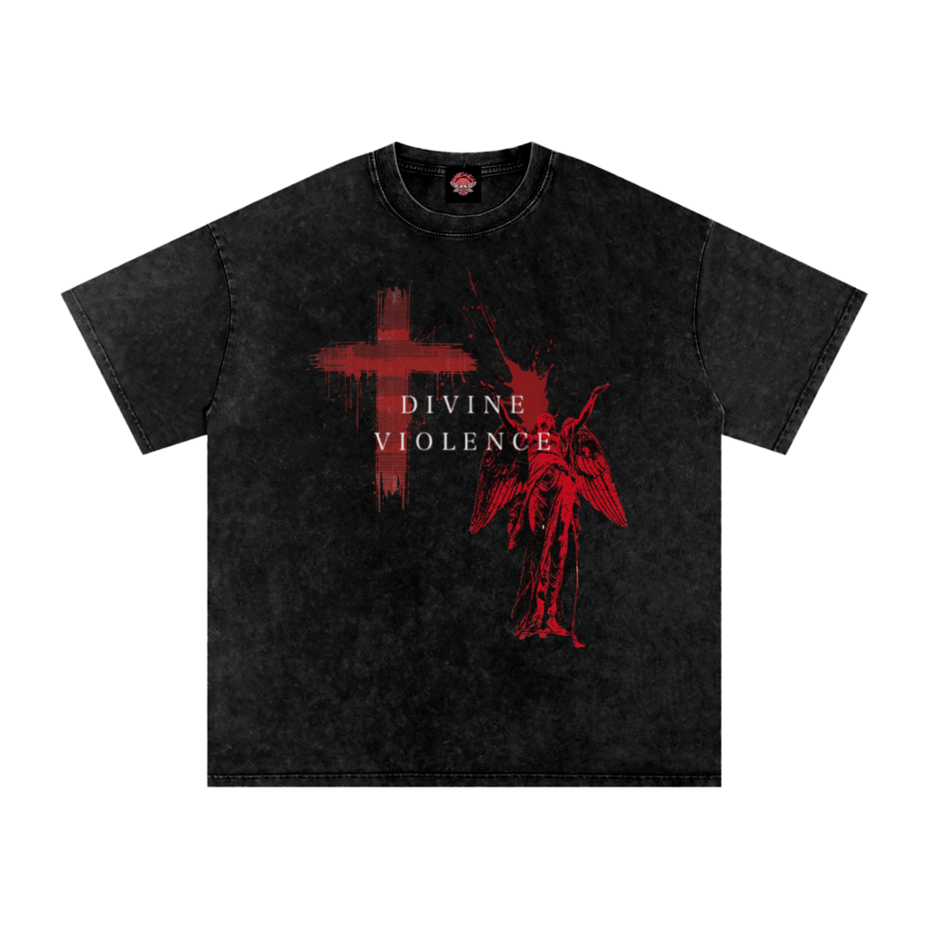 Divine Violence - Oversized T-Shirt - gothic - men's shirts - Numbskullz - Numbskullz